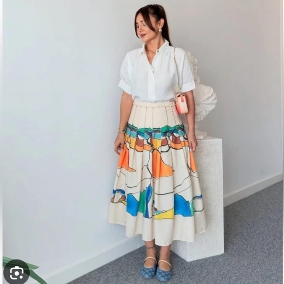 Zara ZW Collection Pleated Skirt